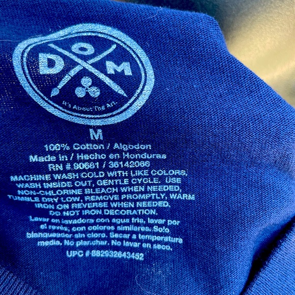 DOM It’s About the Art, Blue, Short Sleeve, Shirt, Size Medium - Picture 3 of 4